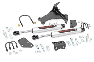 Ford F-350 Super Duty Steering Stabilizer - Front - Rough Country - V2, Dual, 2-8 Inch Lift - '05-'23 Ford F-350 Super Duty Steering Stabilizer - Front - Rough Country - V2, Dual, 2-8 Inch Lift - '05-'23